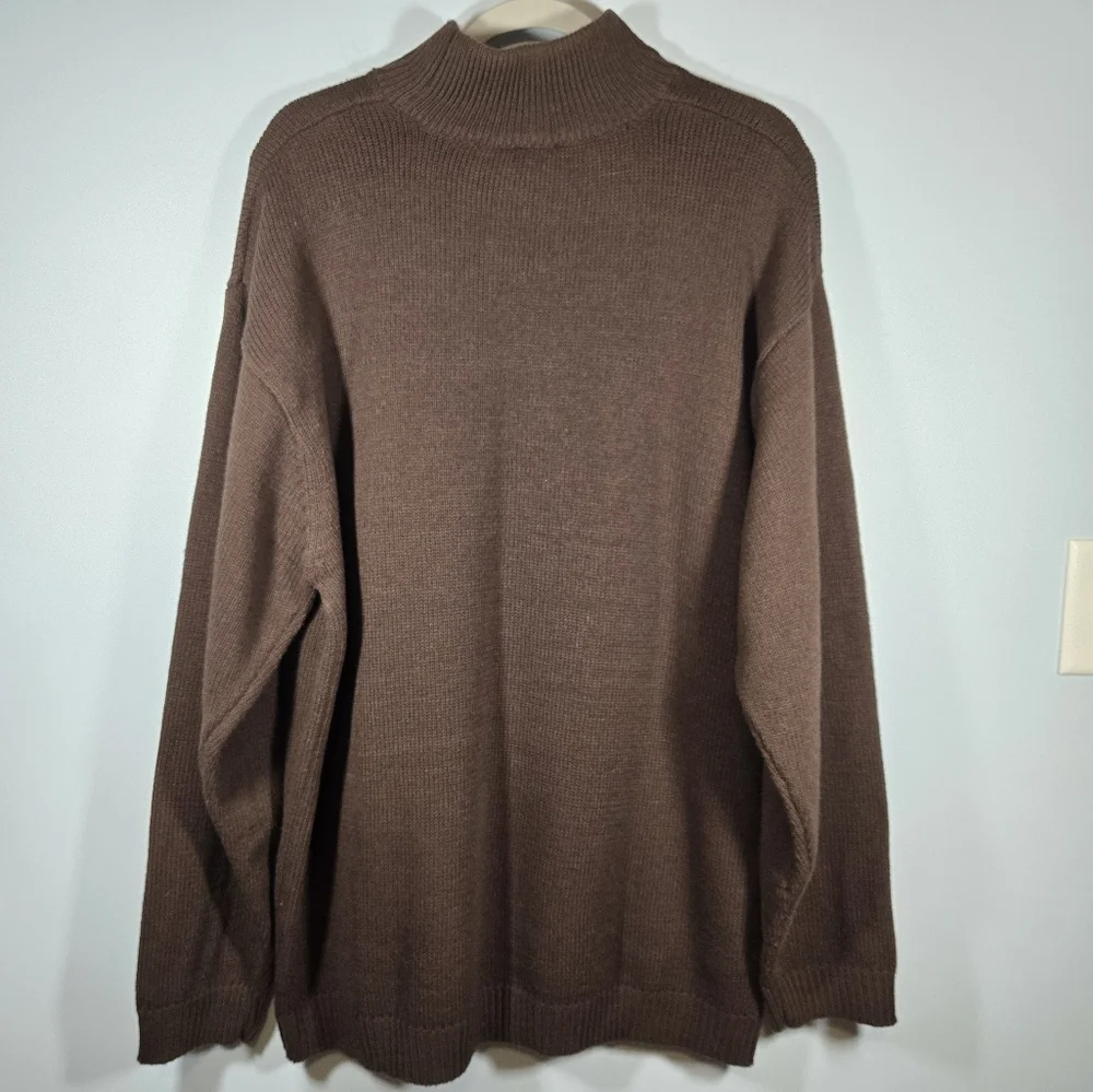 Vintage‎ South Pole Brown Mock Neck Sweater Men’s XL Y2K Streetwear